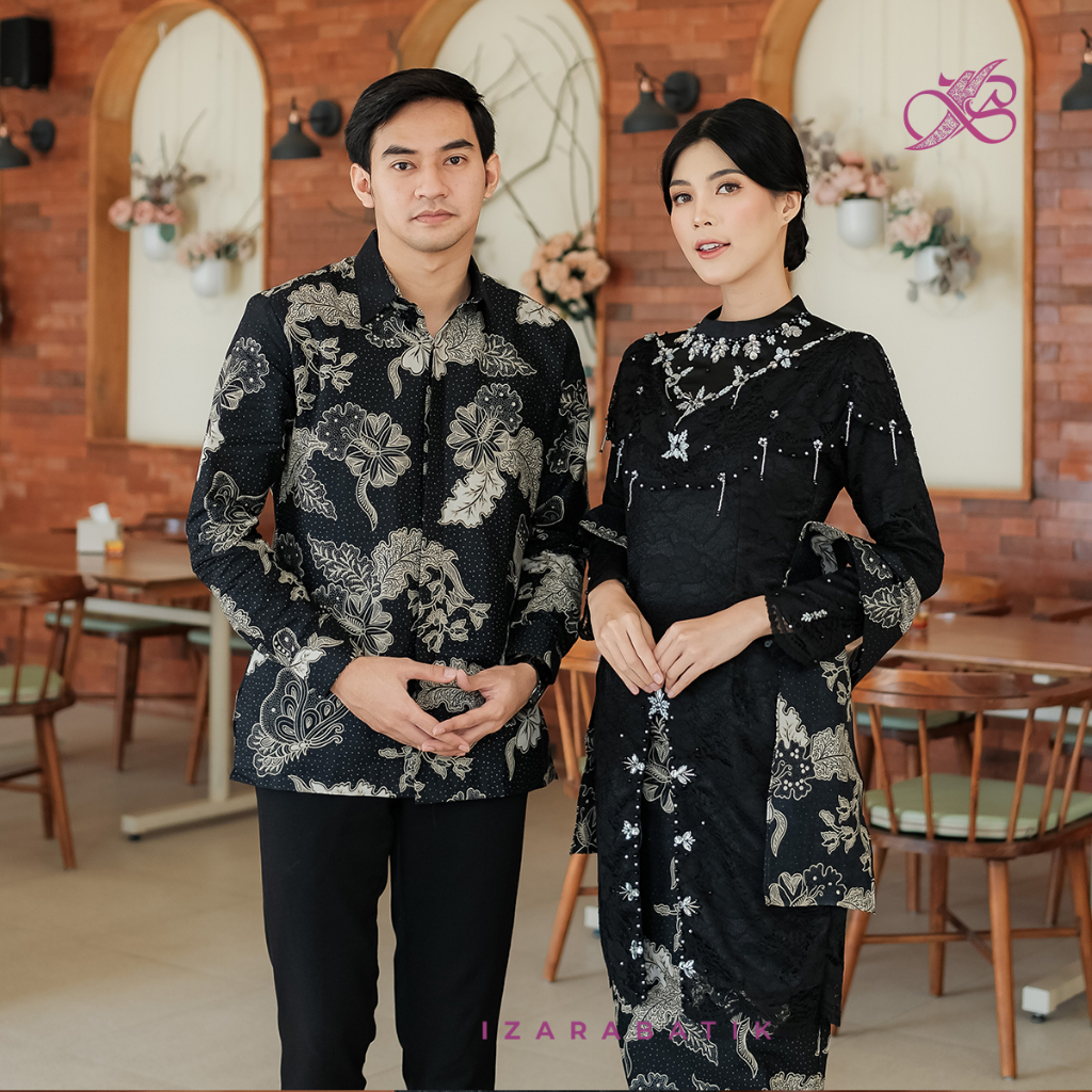 Zivana Hitam - Gaun Kebaya Batik Modern