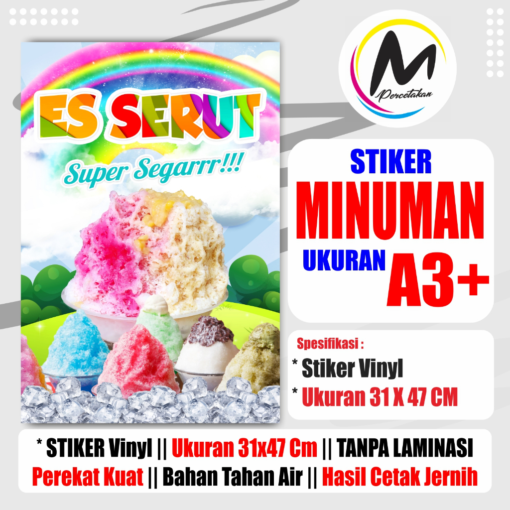 

Cetak Stiker Es Serut / Stiker Minuman / Stiker Es Viral / Stiker Vinyl