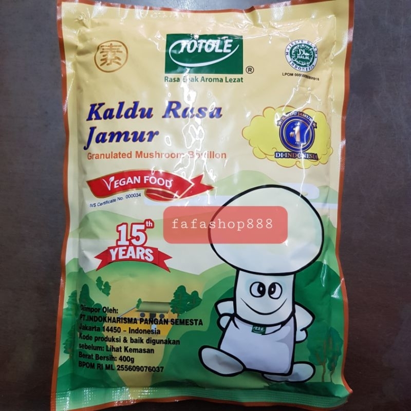 

Kaldu rasa jamur ( mokucing ) Totole 400gr