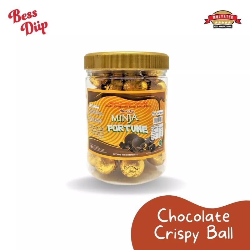 

Minja Fortune Chocolate Ball Snack Cokelat Bulat Crispy Renyah 40 Pcs