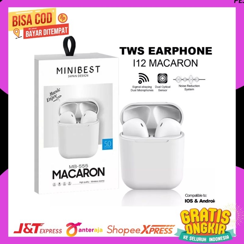 [MJ] Headset Bluetooth Gaming Full Bass No Delay I7S TWS Twins With