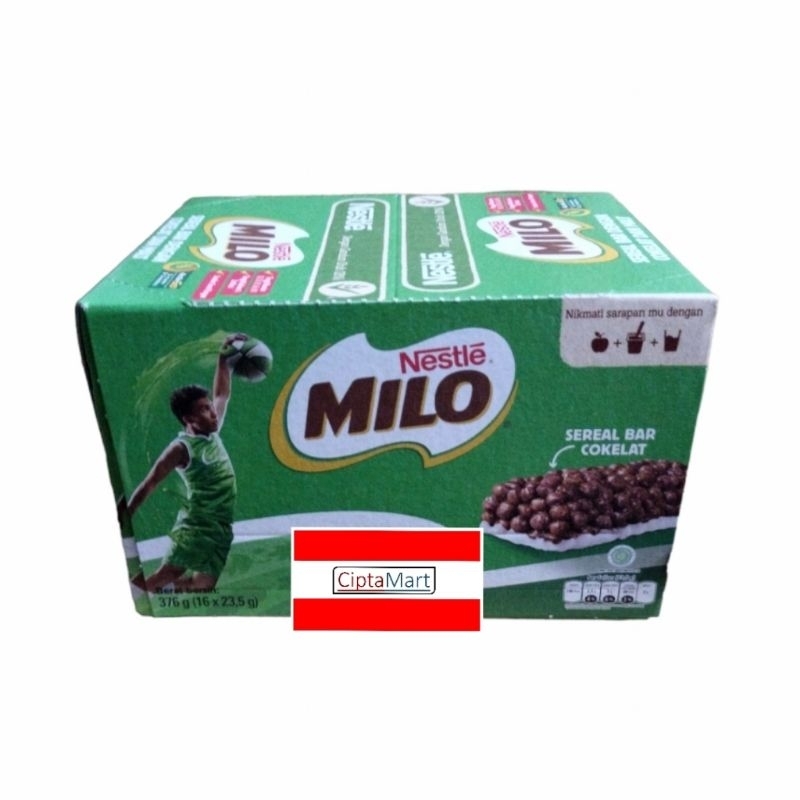 

Nestle Milo Cereal Bar Cokelat 16 x 23.5 gr ( 376gr )