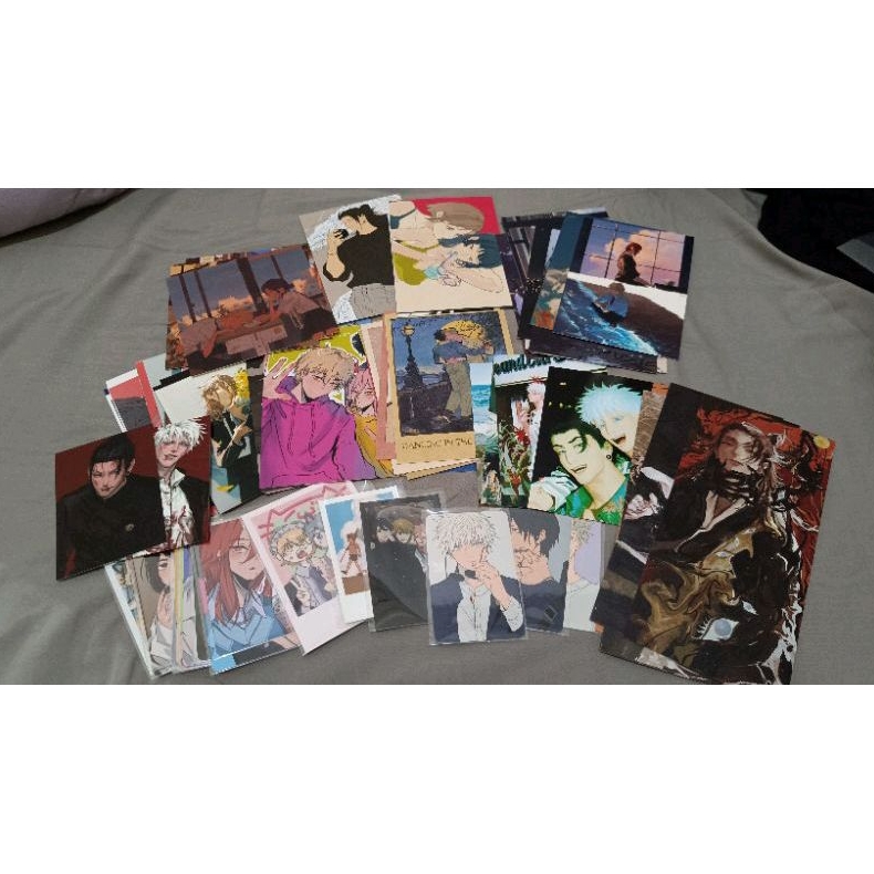 postcard fanmerch (jjk, csm, banana fish)