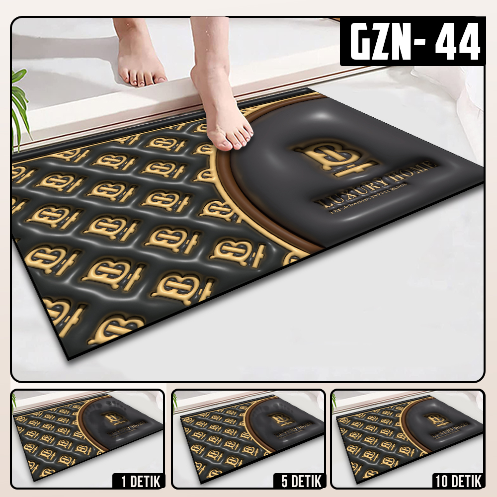 Keset Diatomite 3D Kotak Anti Slip Keset Kamar Mandi Keset Lantai Menyerap Air 3D Karakter Futureworld-GZN-44