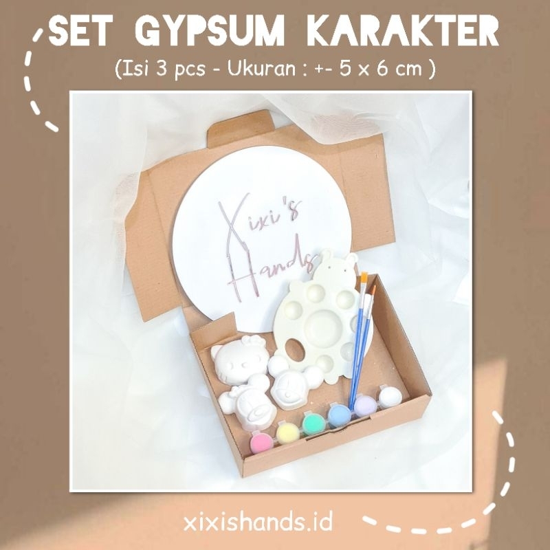 

Paket Melukis Gypsum Karakter Kartun Set Lukis Anak Mewarna Melukis isi 3 pcs Hiasan Lucu Murah Cat Akrilik