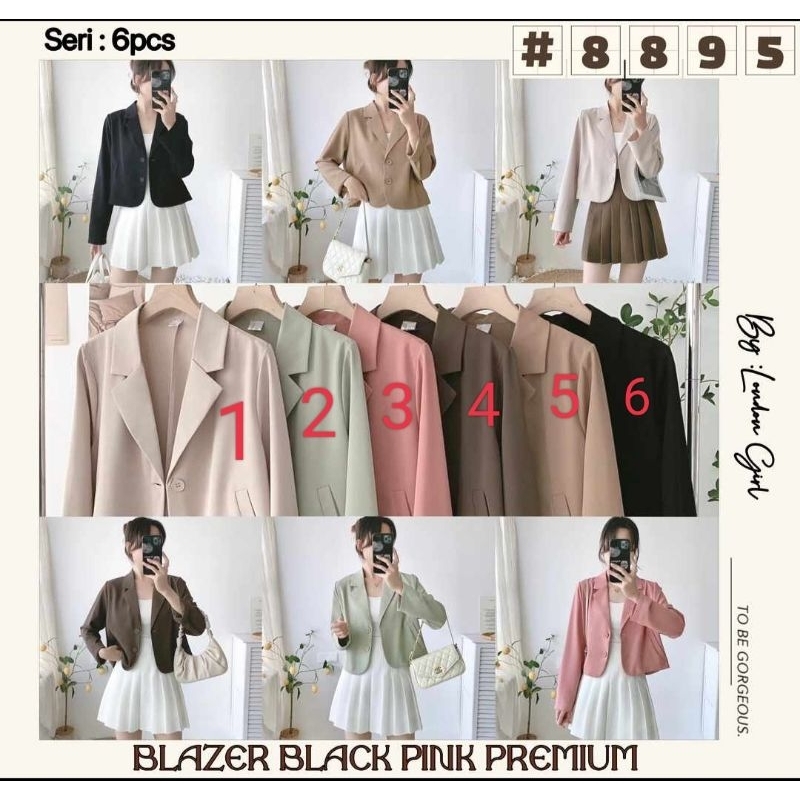 Blazer Black Pink Premium import Blazers import wanita terbaru By London Girl Quality