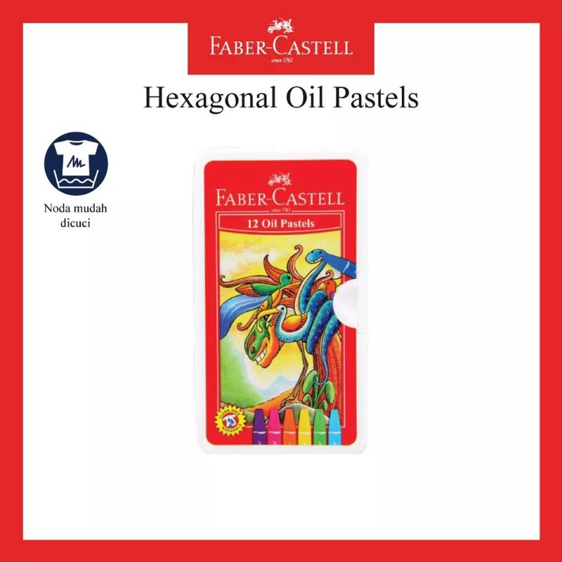 

Faber Castell Hexagonal Oil Pastel 12 / Crayon Faber Castell