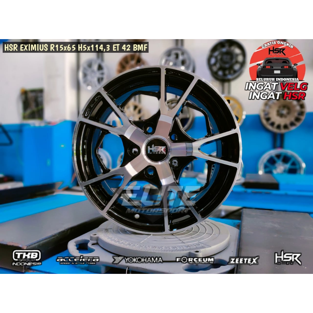 Velg Racing R15 Lubang 5 untuk mobil Innova Ertiga BRV KIA