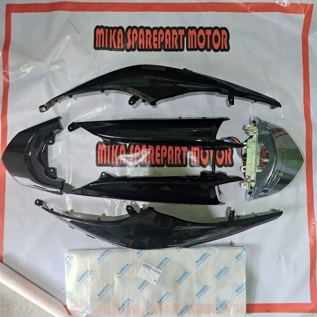 BODY BELAKANG HITAM MIO SOUL GT 2012-2014 COVER SAMBUNGAN BAWAH LAMPU STOP MIO SOUL GT 2013 / COVER 