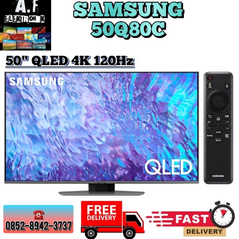 SAMSUNG 50Q80C QLED 4K SMART TV 120HZ 50 INCH 2023