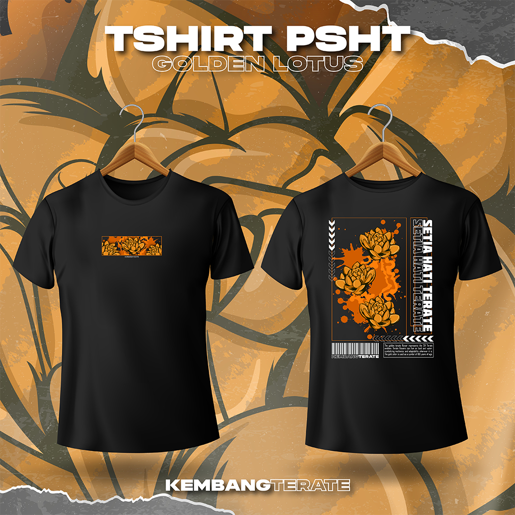 KAOS PSHT TERATE EMAS PSHT DISTRO PREMIUM KAOS PSHT KEREN GOLDEN LOTUS - KEMBANGTERATE