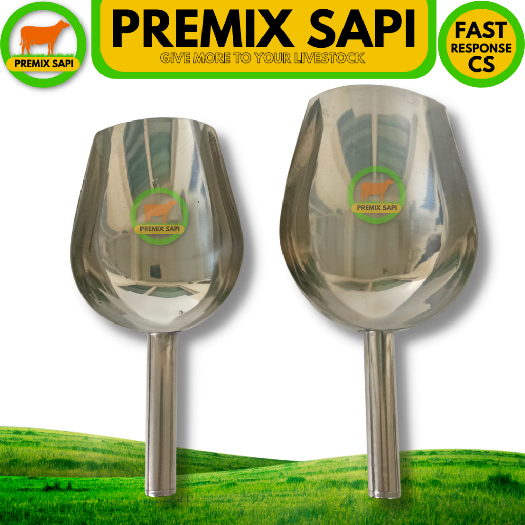 Sendok Pakan Ternak - Sekrop Pakan - Untuk kambing domba kelinci - 2 Varian