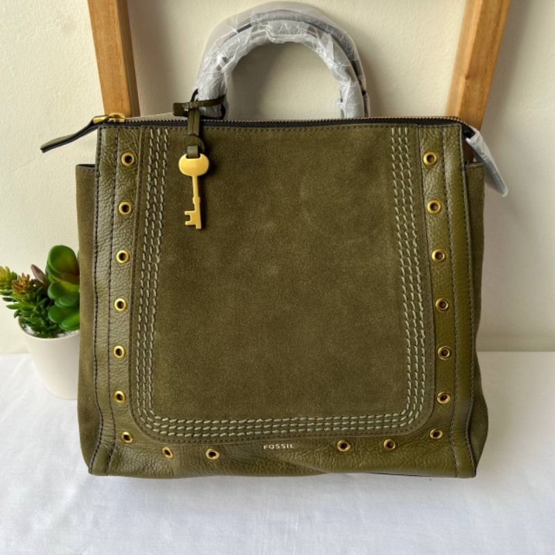 fossil Parker Small Backpack Green Moss