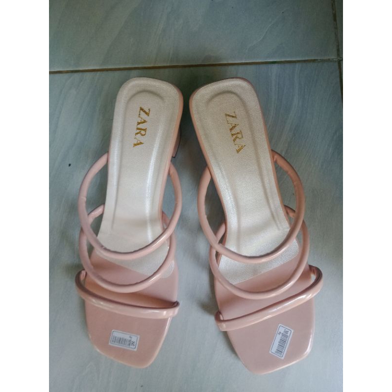 Heels ZARA Peach Pink hak 5cm