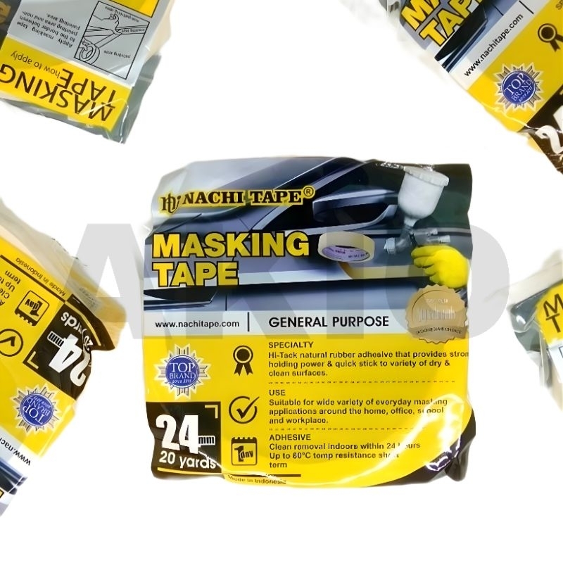 

Isolasi Kertas NACHI 24 mm 1 inchi 20 Yard Lakban Masking Tape