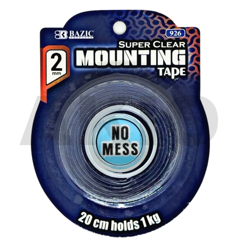 

Double Tape BAZIC 926 Bening Tebal 2 mm Rol 1 Meter Dobel Tape Serbaguna Isolasi Solasi