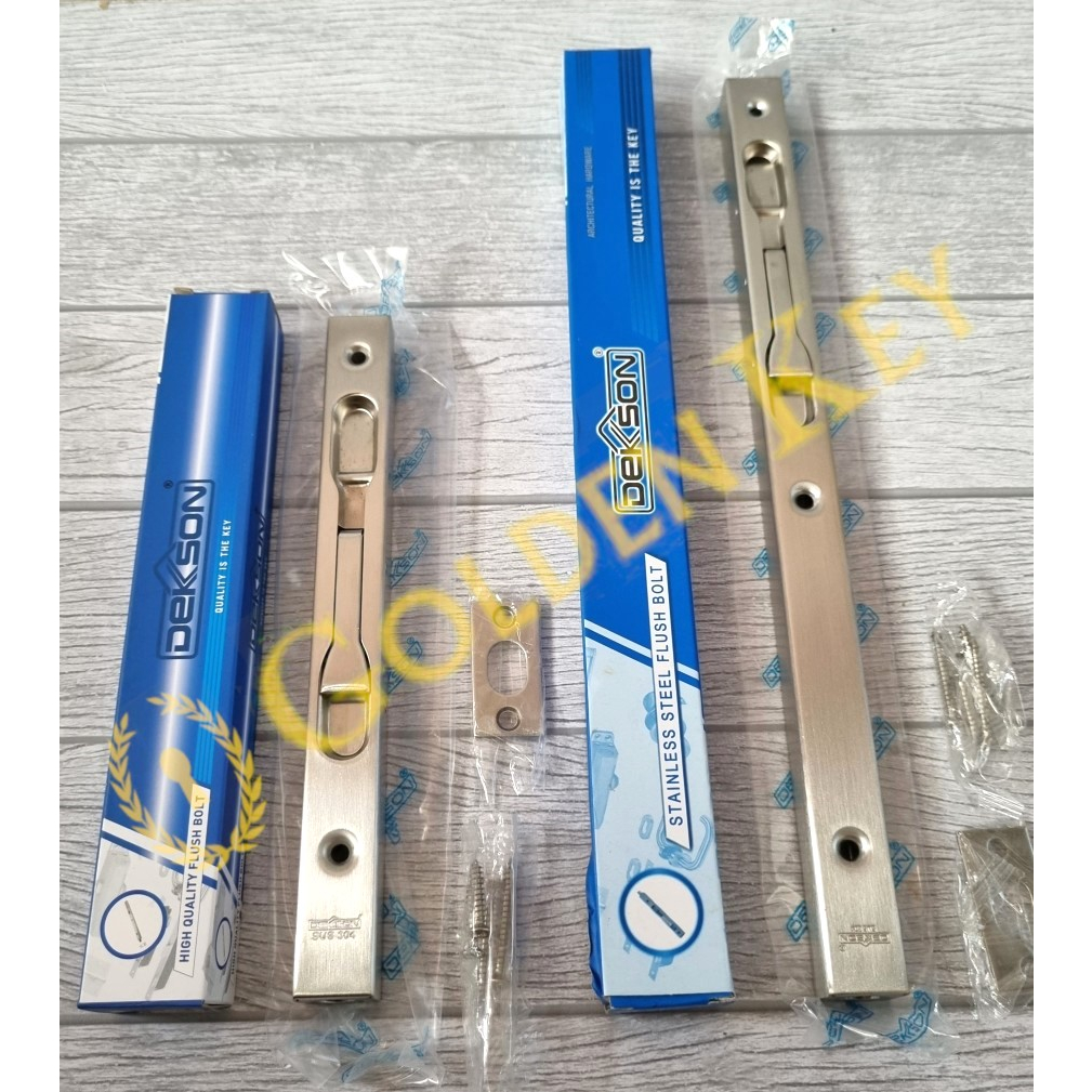 Flush Bolt Dekkson Dekson FB 040 8" + 40" Inch 20 + 100 cm Grendel Tanam Slot Pintu Kayu
