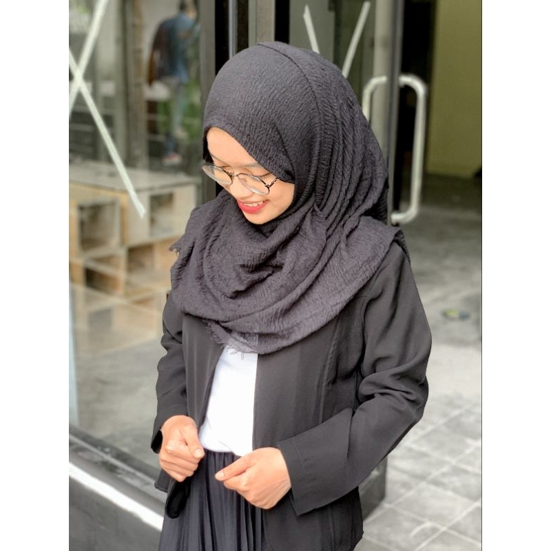 Blazer Kuliah Blezer Sidang Outer Cardigan Hitam Blazer PolosBlezer kerja wanitaBlezer wanita formal