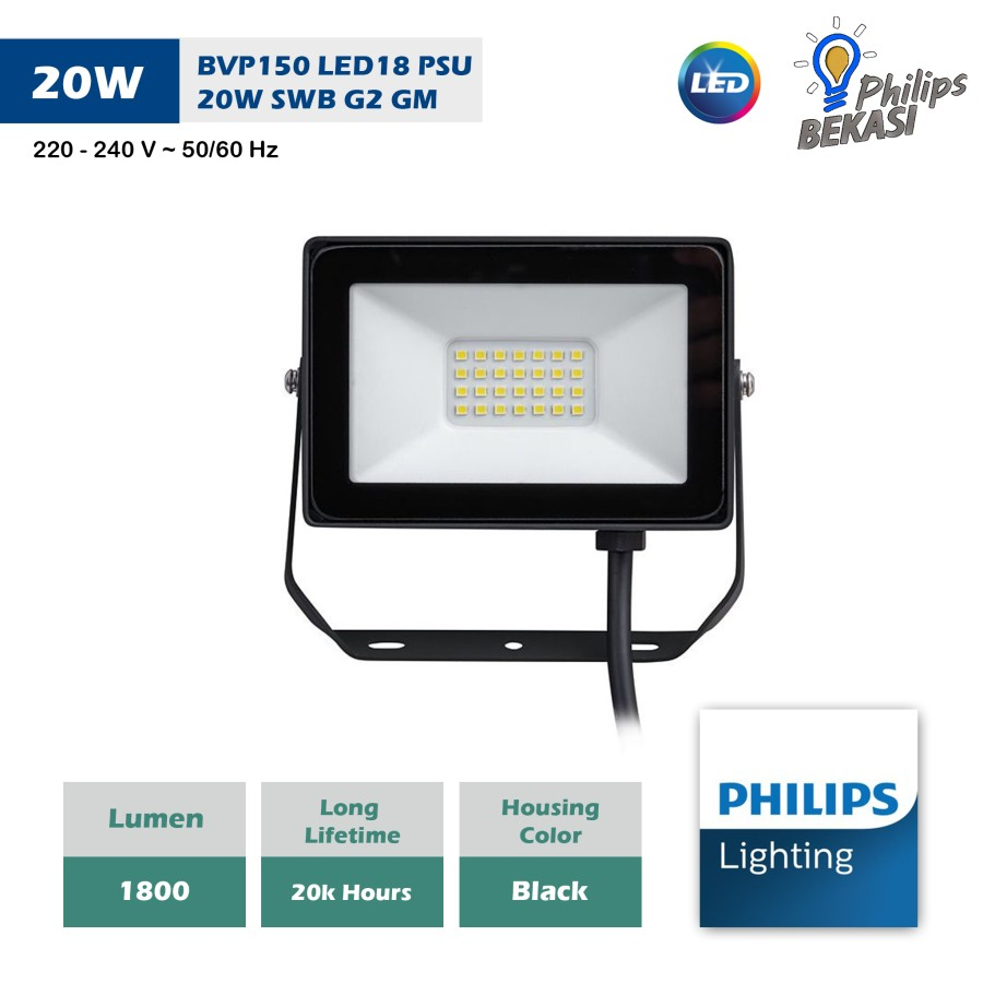 Philips Lampu Sorot 20 Watt LED BVP150