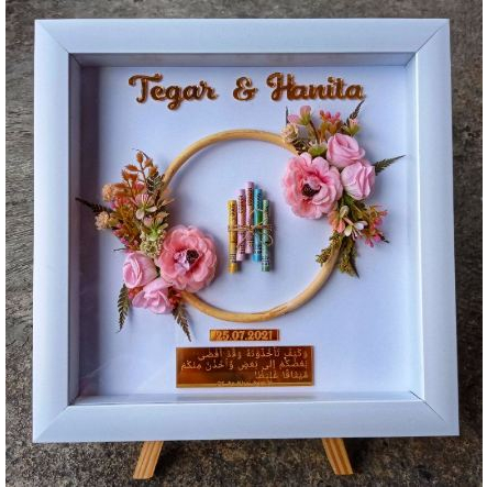 MAHAR NIKAH / MAHAR uang simpel / pigura mahar free replika emas ukuran 30x30