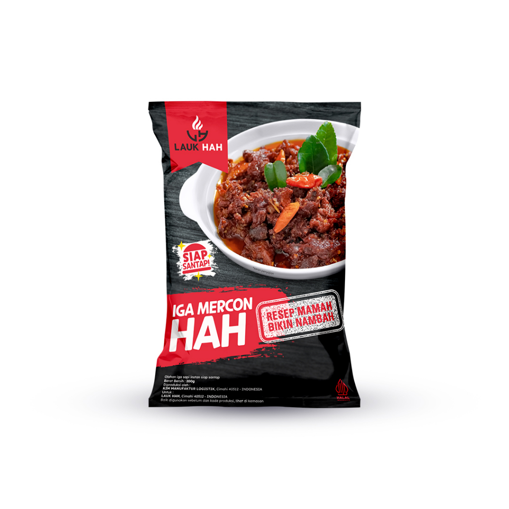 

LAUK HAH! Iga mercon 100% daging sapi asli instan halal (200GR)