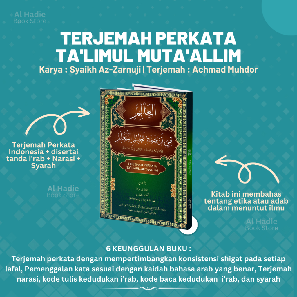 Terjemah Perkata TA’LIMUL MUTA’ALLIM, Terjemahan Kitab Ta'lim Muta'alim Perkata, Terjemah Perkata Ta