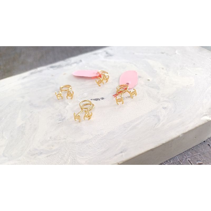 Anting anak / dewasa tusuk toge CHL Emas Asli 8K