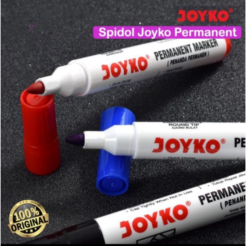 

Spidol Permanen Joyko Permanent Marker Quick Dry Round Tip Spidol