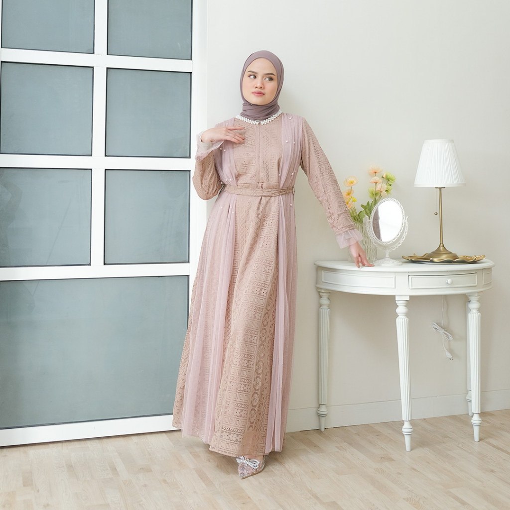 AMEENA | Dress Kondangan Brukat by Salasa Outfit