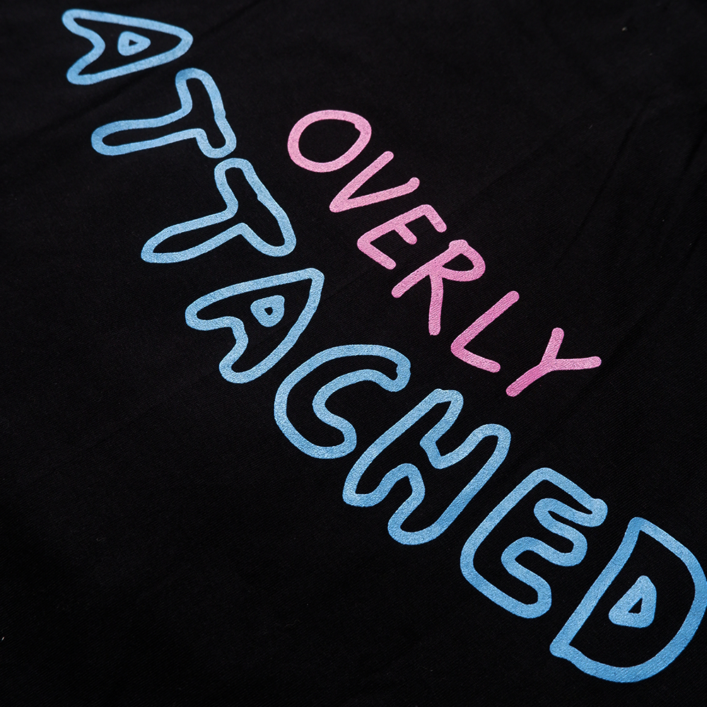 PEANUT STAIN - Overly Attached Black Oversized Tshirt