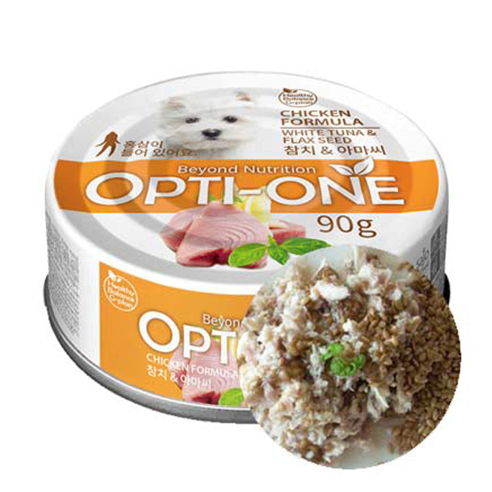Opti-One Dog Chicken & White Tuna, Flaxseed 90gr