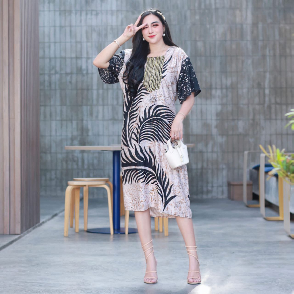 Daster Kekinian Dress Tangan Pendek Busui Resleting Menyusui Daster Sultan Murah Santai