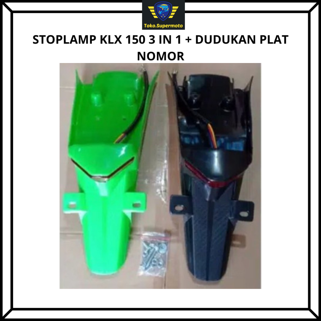 Stoplamp Spakbor Undertail KLX L G BF 150 3 in 1 Plus Dudukan Plat Nomor