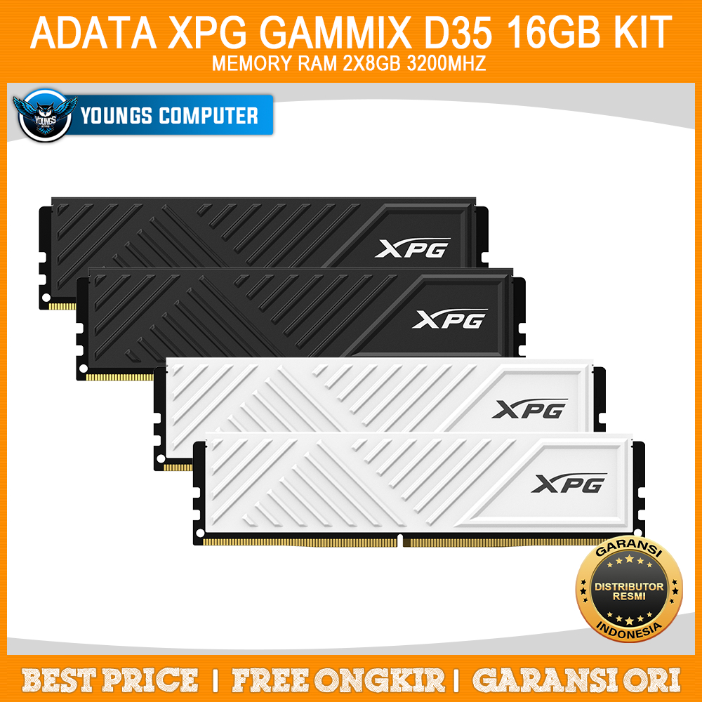 RAM ADATA XPG GAMMIX D35 16GB KIT 3200MHz (2x8GB) White / Grey