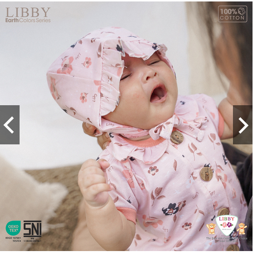 LIBBY EARTH ROCCO SET SETELAN PENDEK CELAA PENDEK MOTIF GIRL 1PCS/PACK