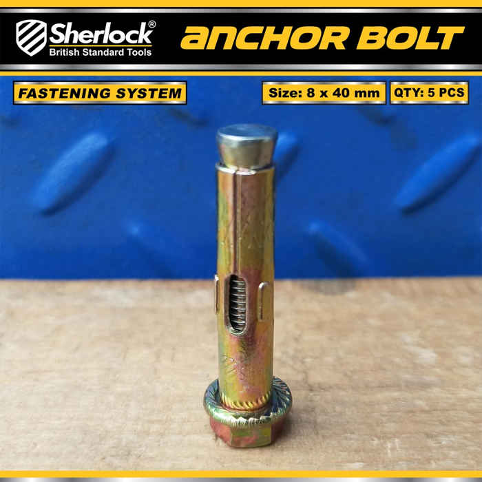 Angkur Baut Anchor Bolt Dinding Beton Sherlock Dynabolt