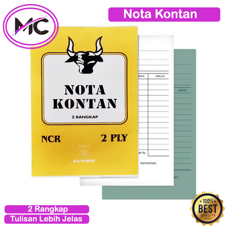 Buku Nota 2 ply Kecil Dua Rangkap NCR No Carbon Required Praktis Murah