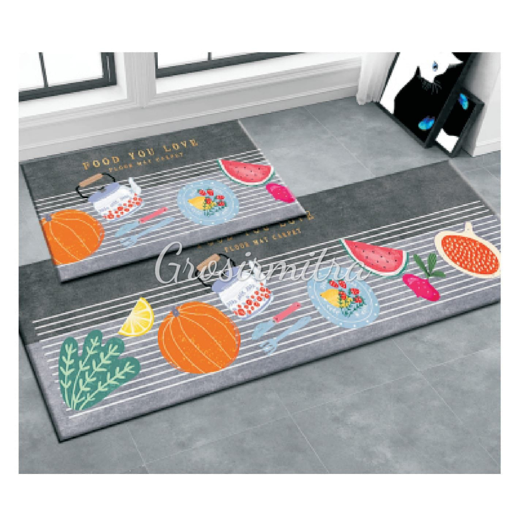 Keset Set Anti Slip Keset Dapur Keset Kamar Mandi Ukuran 40x60cm Dan Ukuran 40x120cm