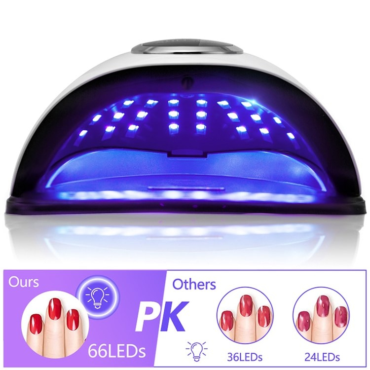 Pengering Kutek UV Lamp Nail Dryer Sensor with LCD Display - X10 MAX - 7CHR1CWH White