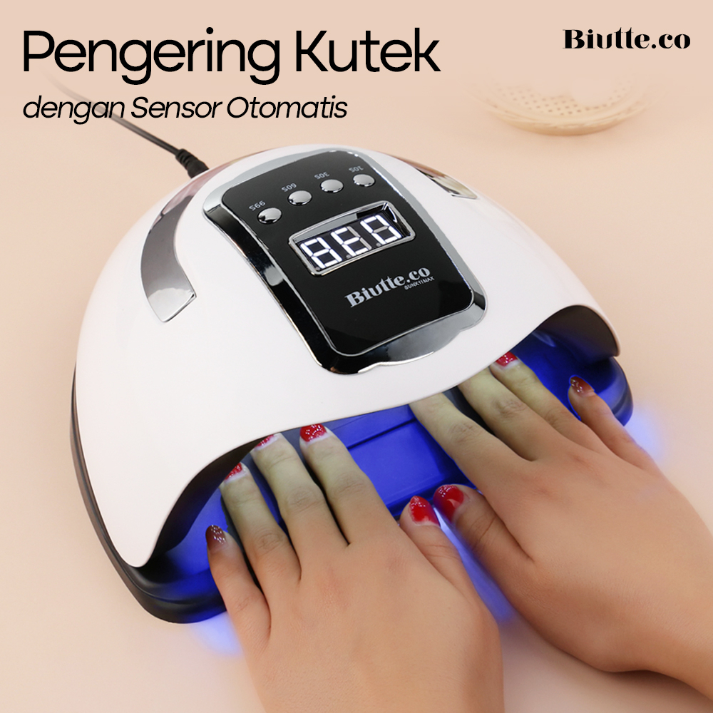 Pengering Kutek UV Lamp Nail Dryer Sensor with LCD Display - 7CHR1DWH White