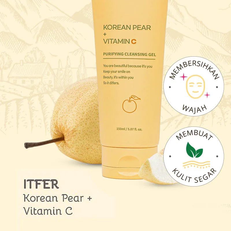ITFER Korean Pear + vitamin C Purifying Cleansing Gel | 150ml
