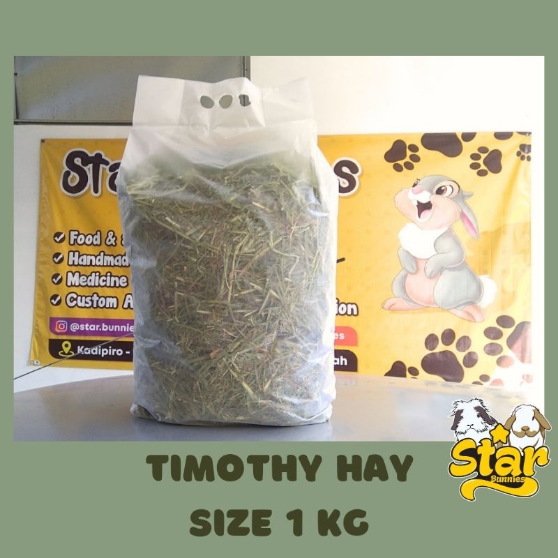 Timothy Hay King/ Rumput Timothy Kering untuk Kelinci, GP, Marmut, Hamster size 1kg