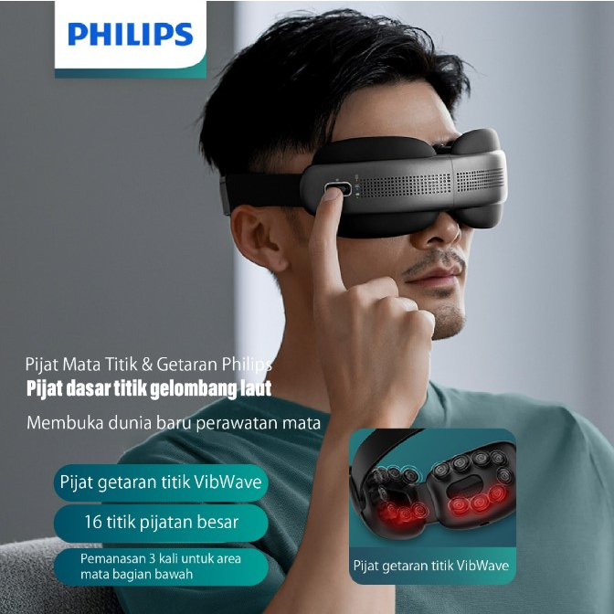 Philips PPM2522 Eye Massager Alat Pijat Mata Elektrik Terapi Massage Lelah Electric Wireless