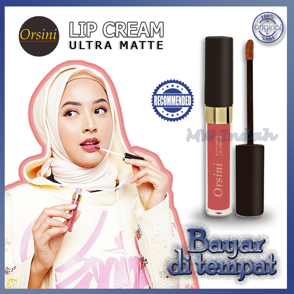 Lip Cream Original Orsini Murah Lipcream Tahan Lama Halal BPOM Lip Cream Untuk Bibir Hitam Ringan Di