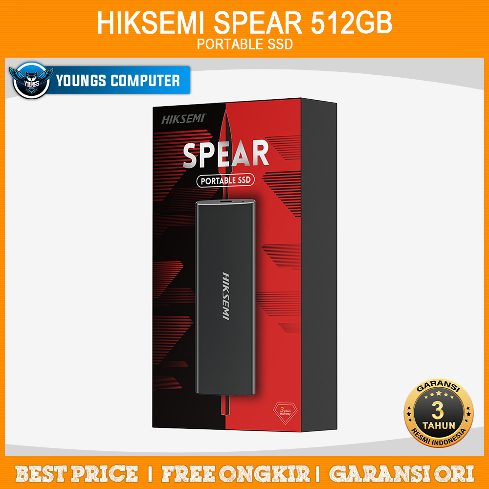 PORTABLE SSD HIKSEMI SPEAR 512GB | USB3.1 Type-C 450Mbps HS-ESSD-T200N