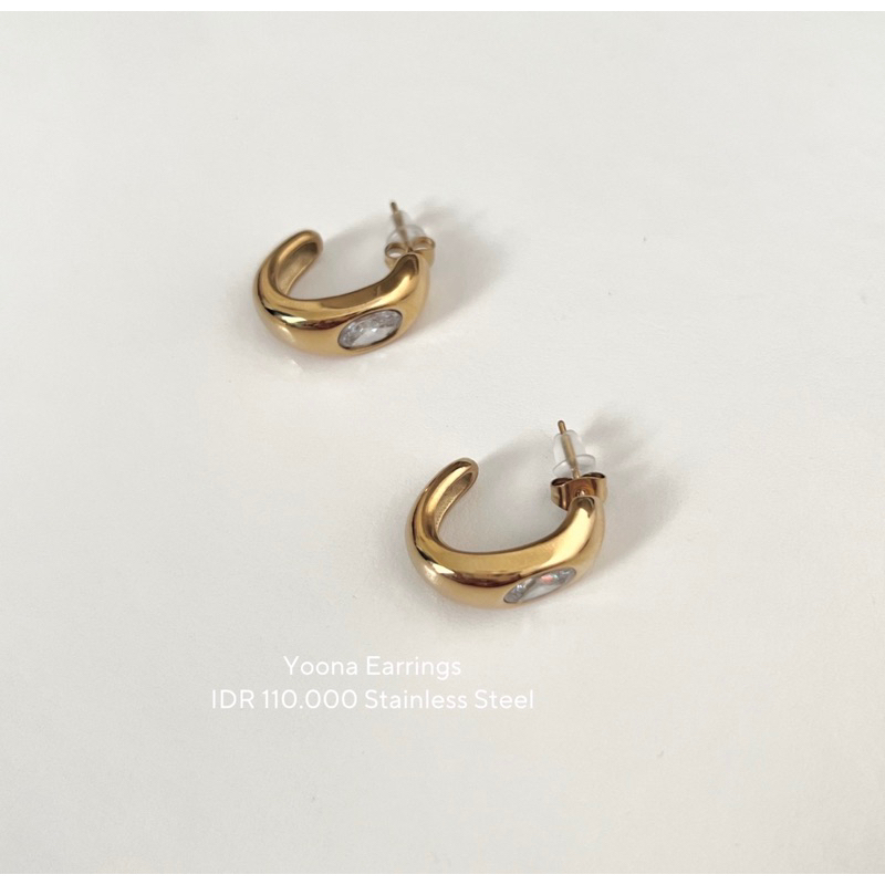 Yoona Earrings ; Stainless steel earrings; Anti karat anting ; hypoalergenic earrings