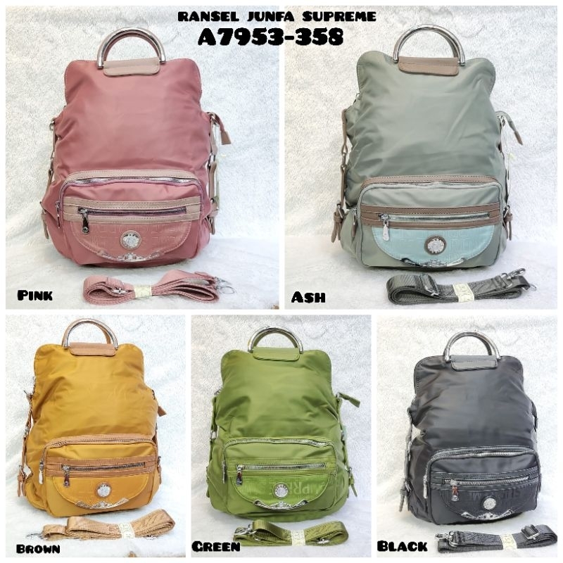 TAS RANSEL JUNFA 7953-358 TAS LAPTOP 14INC BAHAN PARASUT WATERPROOF