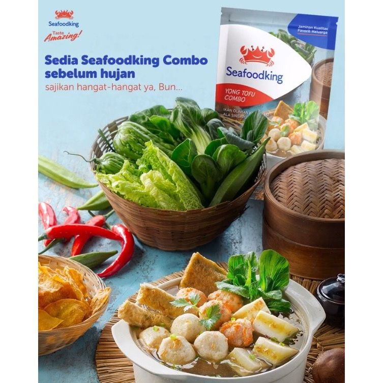 

Premium Seafood King Yong Tofu Combo Halal MUI - Steamboat Mix Olahan Seafood 370gram