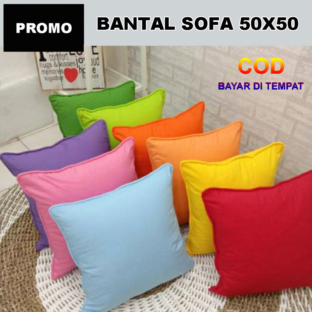 ✅COD Bantal Sofa Kursi Hotel 50x50 Aneka Warna