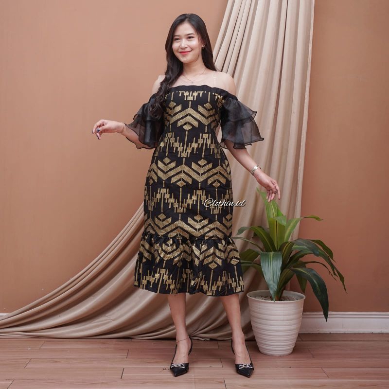 dress pesta andini - dress pesta terbaru - dress pesta modern - dress batik modern